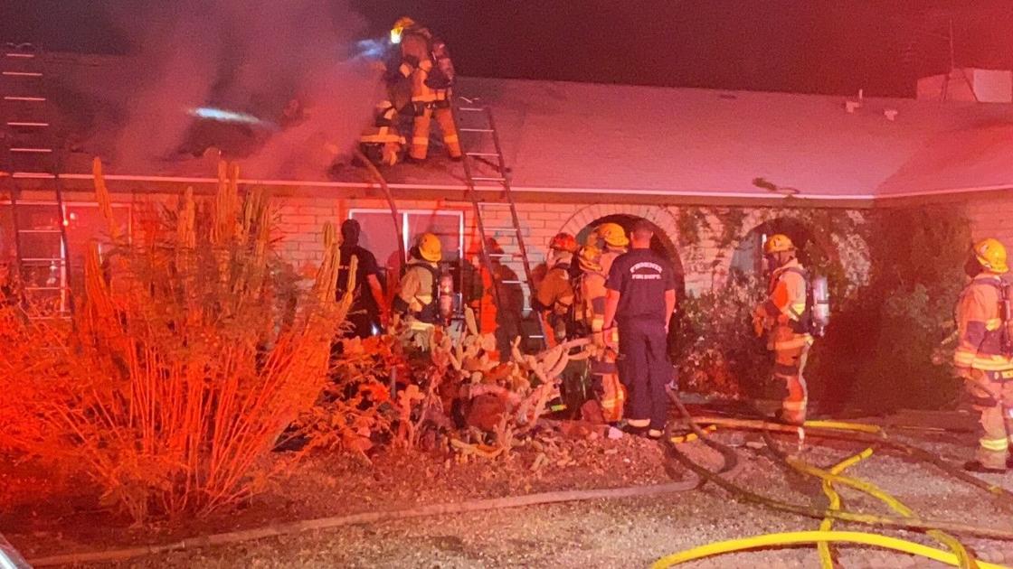 Two families evicted after house fire in northern Phoenix on Sunday