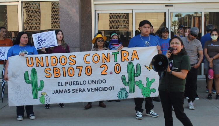 As Republicans approved strict immigration bills, opponents rallied against the 'racist' proposals